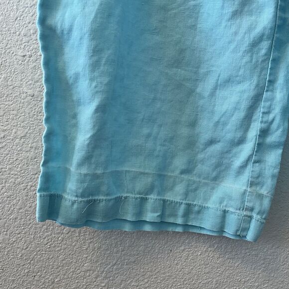 Chicos Women's Pants Size 1.5 Linen Sky Blue Relaxed Lagenlook Wide Leg Beachy - Picture 8 of 16